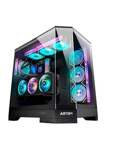 Abysm Danube Sava H600 Black Boîte Torre E-ATX, ATX, ITX, Micro ATX - Latéral et Avant Cristal Templado - 3.5" et 2.5" - USB-À, 