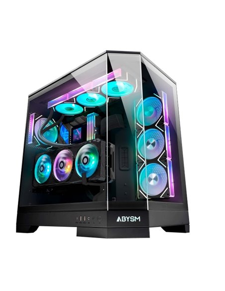 Abysm Danube Sava H600 Black Boîte Torre E-ATX, ATX, ITX, Micro ATX - Latéral et Avant Cristal Templado - 3.5" et 2.5" - USB-À, 