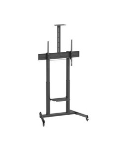 Ewent EW1591 Support de Suelo Pour Pantallas Interactivas/TV de 60 à 100" - Bandeja Multiusos - Peso Max. 120kg - Altura e Incli