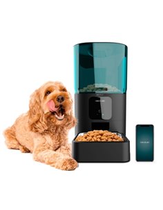 Cecotec Pumba 6000 Purrfect Meal Smart Comedero Pour Animaux de compagnie de 6L -10 Comidas Diarias - Cuenco de Acier Inoxydable