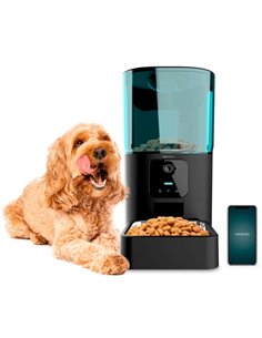 Cecotec Pumba 6000 Purrfect Meal Smart Vision Comedero Automatico Pour Animaux de compagnie Avec Microfono - Capacité 6L - Cuenc