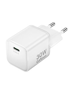 Vention Cargador de Pared - 30W - GaN - USB-C - Power Delivery 3.0 - Qualcomm 3.0 - Charge rapide - Couleur Blanc