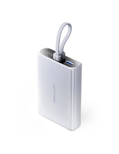 Vention Powerbank de 10000mAh - Potencia de Sortie Jusqu'à 22.5W - USB-À - USB-C - Écran - Linterna LED Integrada - Adapté Pour 