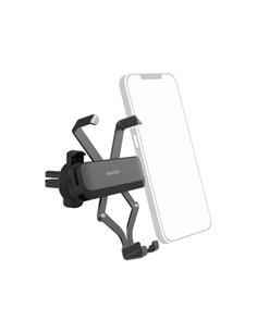 Hama Gravity Pro Support de Coche Pour Smartphone - Pinza Pour Rejilla - Ancho Dispositivo de 5 à 9cm - Universal - Aluminium - 