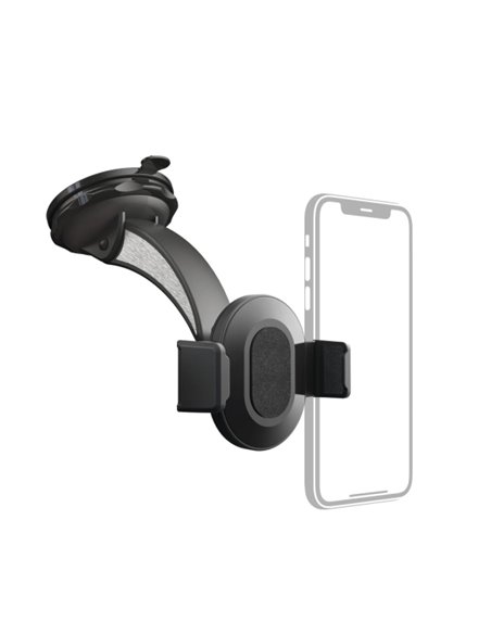 Hama Move Support de Coche Pour Smartphone - Ventosa Pour Parabrisas - Ancho Dispositivo de 5.5 à 8.5cm - Couleur Noir