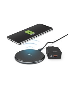 Hama QI-FC10 Cargador Inalambrico - USB-C - Câble 1m - Charge rapide - Couleur Noir
