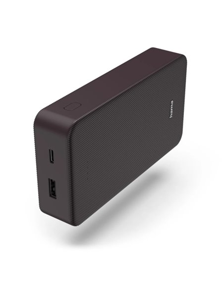 Hama Colour 20 Batterie Externa Powerbank 20000mAh - Polimero de Litio - USB-C - USB-À - Charge rapide - Indicateur LED de Charg
