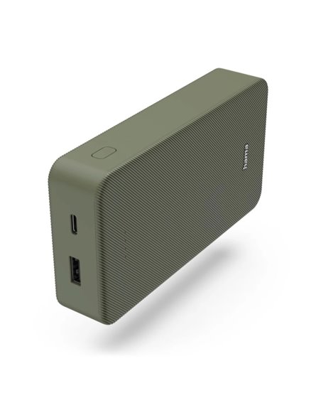 Hama Colour 20 Batterie Externa Powerbank 20000mAh - Polimero de Litio - USB-C - USB-À - Charge rapide - Indicateur LED de Charg