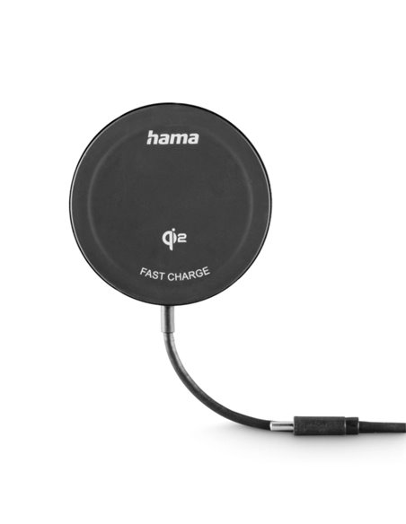 Hama Qi2 Cargador Inalambrico - 15W - USB-C - Charge rapide - Couleur Noir