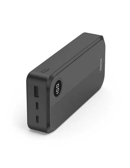 Hama Batterie Externa Powerbank 20000mAh - Polimero de Litio - USB-C - USB-À - Charge rapide - 3 Conexiones de Sortie - Écran di