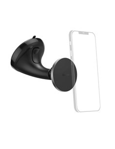 Hama Support de Coche Pour Smartphone - Magnetico - Ventosa Pour Parabrisas - Peso Max 230g - Aluminium - Couleur Noir