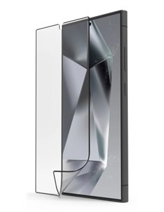 Hama Super Hybrid Protector de Écran Pour Samsung Galaxy S25 Ultra - PET Reciclado - Couleur Transparent