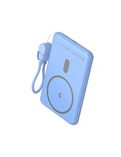 Leotec Powerbank Inalambrico 5.000 mAh - PD 20W - Qi 15W - Couleur Bleu