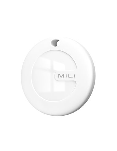 Leotec Easy Tag Blanc + Llavero Marron - Compatible Avec IOS/Android