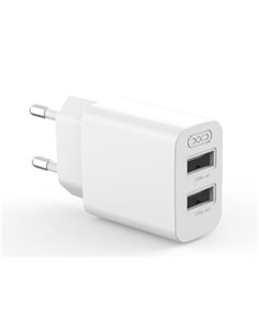 XO L109 Cargador de Pared 10W - Charge rapide - 2xUSB-À - Couleur Blanc
