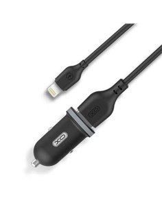 XO TZ08 Pack Cargador de Coche + Câble USB-À à Lightning - 2 Puertos USB