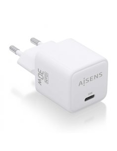 Aisens Cargador Gan USB-C 30W: Eficiencia Energetica et Sécurité - Tecnologia AI - Multiples Protocolos de Charge - Protection c