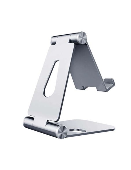 Aisens Support de Sobremesa Taille M Réglable (2 Pivotes) Pour Mobile / Tablet - Couleur Argent