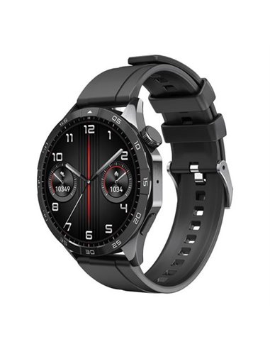 XO WATCH4 Reloj Intelligente Smartwatch Écran Ronde 1.43" AMOLED - Llamadas BT - Multideporte - IP68 - Couleur Noir