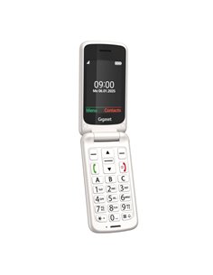 Gigaset GL595 Telefono Mobile Pour Mayores Écran 2.8" -Tipo Concha - IP44 - Base de Charge - Couleur Blanc