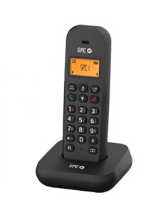 SPC Keops Telefono Fijo Inalambrico DECT - Écran Iluminada - Agenda 50 Contactos - Identificador de Llamadas - Couleur Noir