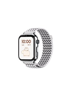Savefamily Reloj Intelligente Smartwatch Infantil SaveWatch Plus 2 - Écran Amoled - Carcasa Plateada - Correa Tela Zigzag