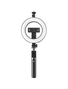 XO Tripode + Palo Selfie Bluetooth + Luz SS12 - Couleur Noir