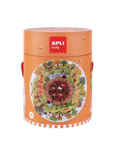 Apli Puzzle Circular de la Biosfera de 48 Piezas - Taille Ø50cm - Poster Pour Facilitar Montaje - Recomendado Pour Niños à parti