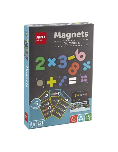 Apli Juego Magnetico de Numeros - Introduccion à les Matematicas - Comprend 51 Imanes de Numeros et Simbolos et 15 Fichas Avec E