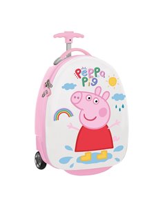 Safta Peppa Pig Ice Cream Maleta Trolley Infantil 16” - Intérieur Avec Poche - Ruedas Résistants - Cintas Avec Fermeture PVC - M