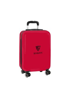 Safta Sevilla FC Maleta Trolley de Cabina 20” - Fermeture Avec Candado - Intérieur Forrado et Poches - Cintas Avec Fermeture PVC