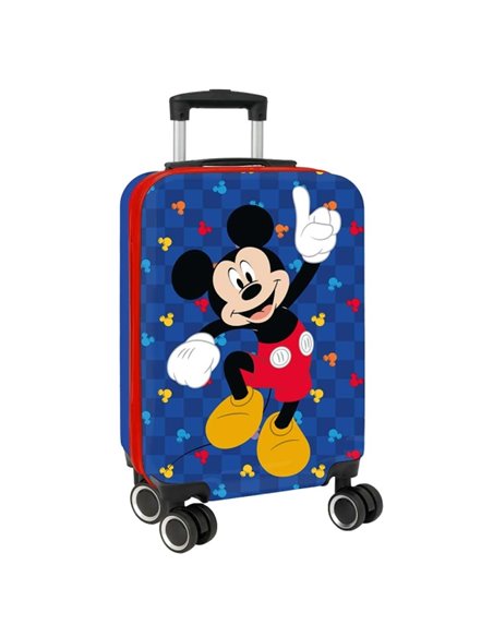 Safta Mickey Mouse Good Day Maleta Trolley de Cabina 20” - Fermeture Avec Candado - Organizador Avec Fermeture éclair - Cintas A