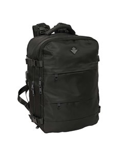 Safta Real Betis Balompie Sac à dos de Cabina - Poche Pour Portable Jusqu'à 15.6" - Organizadores - USB - Zapatillero - Portabot