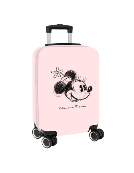 Safta Minnie Mouse Baby Maleta Trolley de Cabina 20” - Fermeture Avec Candado - Fermeture éclair - Cintas Sujetaplanos - Ruedas 