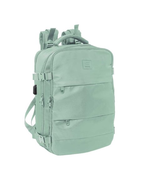 Safta Sac à dos de Cabina - Poche Pour Portable Jusqu'à 15.6" - Organizador Interno - Portabotellas - Poches Frontales - USB - Z
