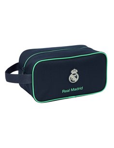 Safta Real Madrid 2ª Equipacion 25/26 Zapatillero - Anse Latéral - 6L - Material Résistant - 290x140x150mm - Couleur Bleu Marine