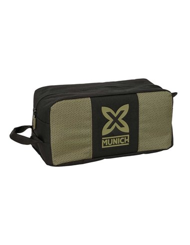 Safta Munich West Zapatillero - Anse Latéral - 9L - 340x180x150mm - Couleur Noir et Vert