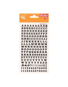 Apli Letras et Numeros Adhesivos - 214 Caracteres Par Feuille - Identificacion Rapida et Limpia - Couleur Noir
