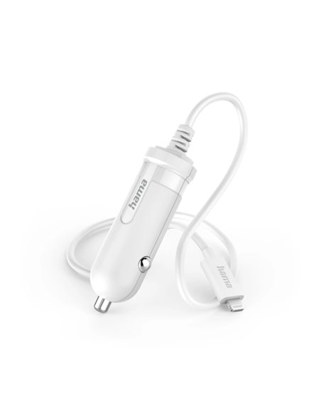 Hama Cargador de Coche 5W - 12V - Câble 1m - Conector Lightning - Couleur Blanc