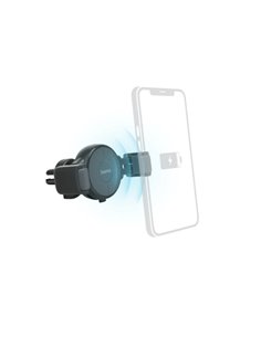Hama FC10 Flex-Set Support Avec Cargador Pour Coche - Potencia 10W - USB-C - Charge rapide - Antidérapant - Couleur Gris