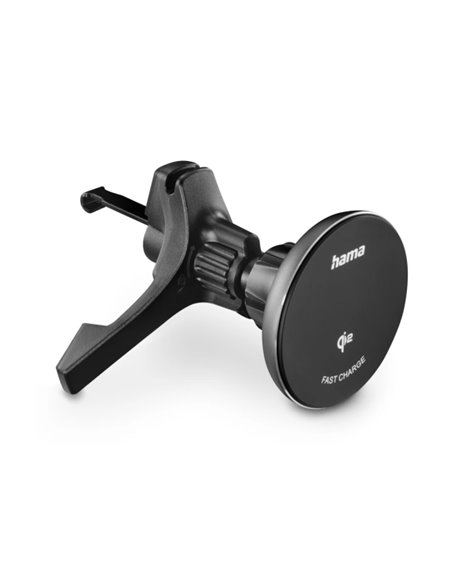 Hama Qi2 Support Magnetico Avec Cargador Pour Coche - Potencia 15W - USB-C - Charge rapide - Couleur Noir
