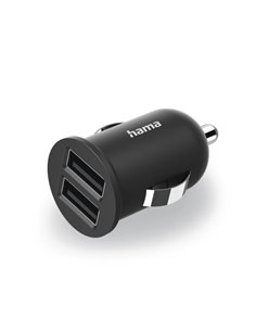 Hama Cargador de Coche 12W - 2xusb-À - Couleur Noir