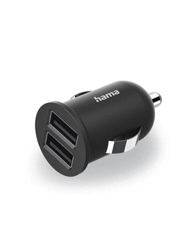 Hama Cargador de Coche 12W - 2xusb-À - Couleur Noir