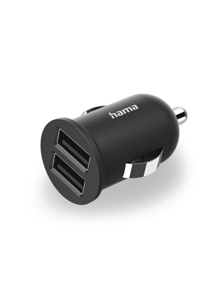 Hama Cargador de Coche 12W - 2xusb-À - Couleur Noir