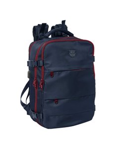 Safta F.C.Barcelona Sac à dos de Viaje Cabina de 23.1L - Espacio Pour Portable Jusqu'à 15.6" - USB Intégré - Zapatero Avec Ferme