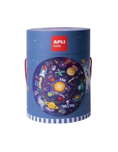 Apli Puzzle Circular du Système Solar de 48 Piezas - Taille Ø50cm - Poster Pour Facilitar Montaje - Recomendado Pour Niños à par