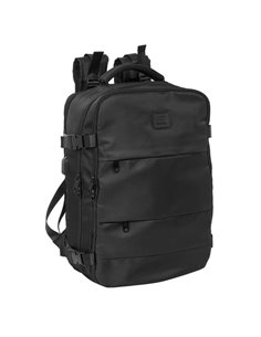 Safta Sac à dos de Cabina - Poche Pour Portable Jusqu'à 15.6" - Conector USB - Portabotellas - Zapatillero - Ruban Pour Maleta -