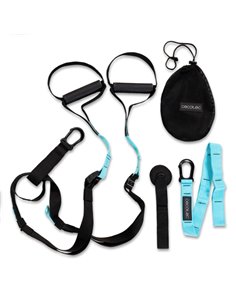 Cecotec DrumFit TST Total Suspension Trainer Correas de Suspension - Supporte jusqu'à 200kg - Agarre Ergonomique de 3.5cm - 1m d