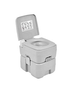Muvip Inodoro Quimico Portable - Deposito 20L - Tanque de Eau 12L - Bomba Manual de Fuelle