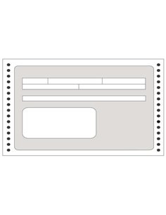 Apli Formulaire de reçus en continu 240mm x 4' - 1500 U - Impression de haute qualité - Papier autocopiant - Séparation facile B
